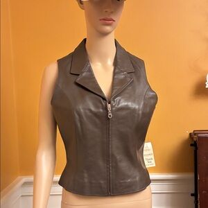 Wilson Chocolate Leather Vest